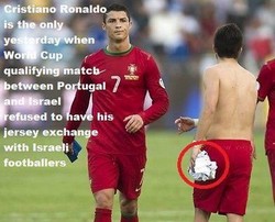 Ronaldo Didn’t Exchange Jersey with Israeli Player